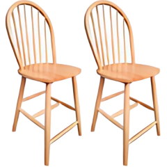 Set x2 Banqueta Windsor Madera Natural