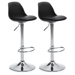 Set x2 Banqueta Tulip Regulable Negra