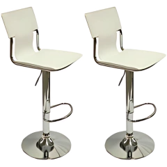 Set x2 Banqueta Gloria Ecocuero Blanca