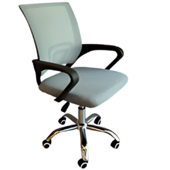 Silla Giratoria Vico Gris Con Negro