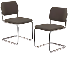 Set x2 Silla Cesca Pana Gris Oscuro