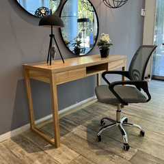 Silla Giratoria Vico Gris Con Negro - comprar online