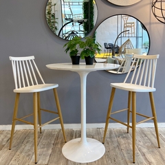 Banqueta Windsor Blanca Base Natural - comprar online