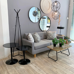 Mesa Auxiliar Tulip Negra 60cm alto Para EXTERIOR en internet
