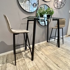 Desayunador Vidrio 120X60Cm 4 Patas Negras - Muebles de diseño | Gift Collection
