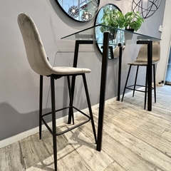 Desayunador Vidrio 120X60Cm 4 Patas Negras - tienda online