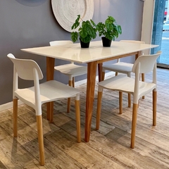 Silla Bristo Blanca Pata Madera - comprar online