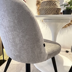 Set X2 Silla Britney Lino Gris Pata Símil Madera - comprar online