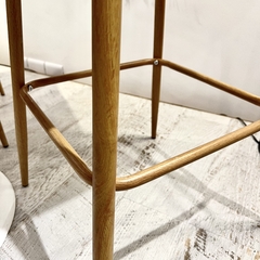 Set x2 Banqueta Pompeya Pana Beige Base Natural