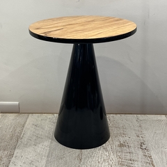 Mesa Auxiliar Hiroyima Negra y Madera - comprar online