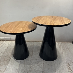 Mesa Auxiliar Hiroyima Negra y Madera - tienda online