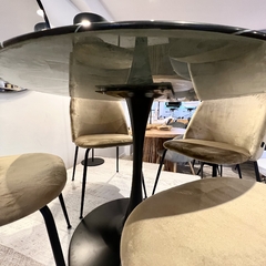 Mesa Comedor Tulip Símil Mármol Negra - Muebles de diseño | Gift Collection