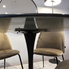 Mesa Comedor Tulip Símil Mármol Negra en internet