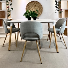 Mesa Comedor Eames Rectangular Blanco