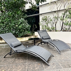 Set x2 Reposera Florida Negra - comprar online