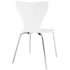 Silla Jacobsen Butterfly Blanca P.Cromo - comprar online
