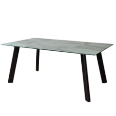 Mesa Baja Simil Mármol Base Negra