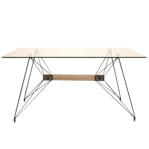 Mesa Comedor Heinz Vidrio Pata Negra - comprar online