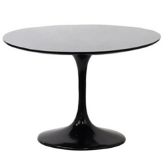 Mesa Comedor Redonda Tulip Negra Importada