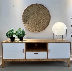 Rack Tv Escandinavo Bergen 2 Puertas Y 1 Cajón Blancos Cuerpo Paraíso - comprar online