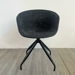 Sillón Giratorio Annet Tapizado Negro (ÚLTIMAS 3 UNIDADES) - Muebles de diseño | Gift Collection