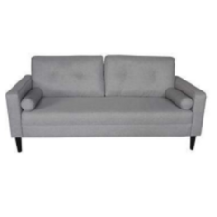 Sofa Magister 3 Cuerpos Lino Gris Claro Pata Negra