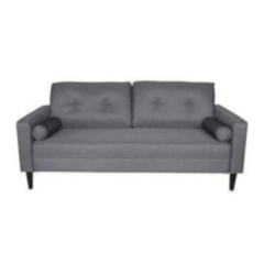 Sofá Magister 3 Cuerpos Importado Gris Oscuro Pata Negra - comprar online