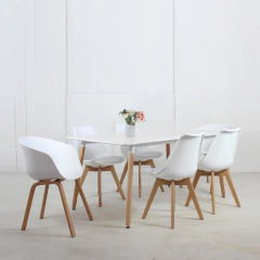 Sillón Hay Blanco Pata Símil Madera - tienda online