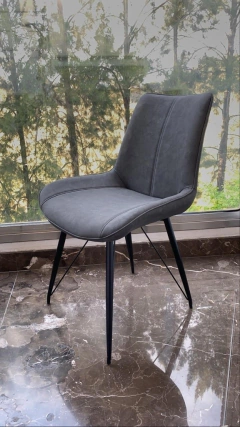 Silla Ecocuero Ornes Gris - comprar online