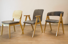 Sillón Hulu Natural Tapizado Pana - comprar online