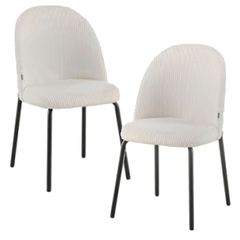Silla Supernova Terciopelo Gris claro Set x2