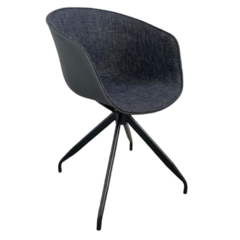 Sillón Giratorio Annet Tapizado Negro (ÚLTIMAS 3 UNIDADES)