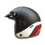 CASCO VERTIGO VINTAGE SCOOTER ROJO/NEGRO MATE - comprar online