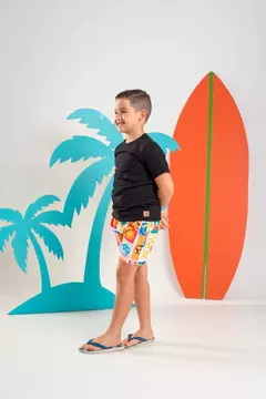 Short Tactel Estampado Verão