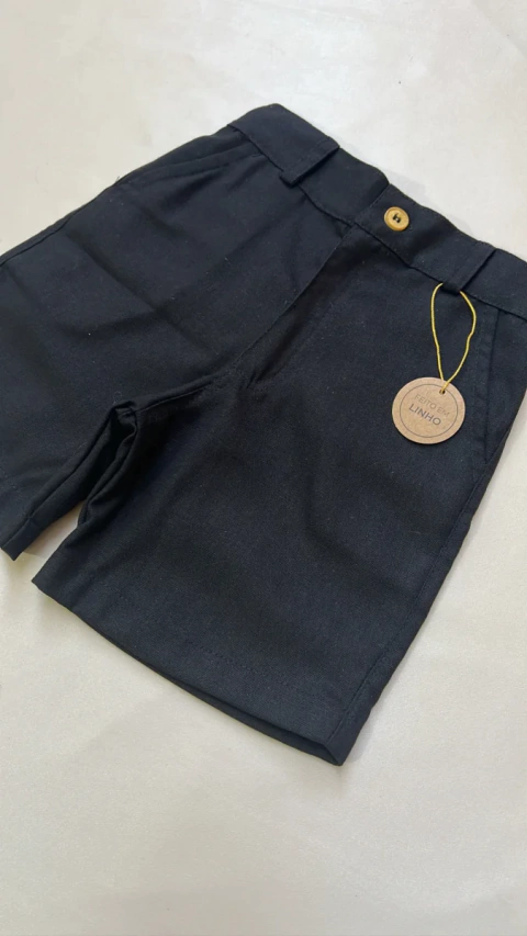 Bermuda Preto Linho - comprar online
