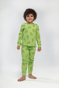 Pijama manga longa Raios