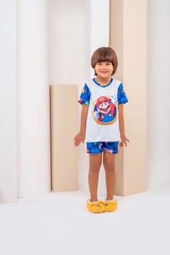 Pijama manga curta Mario