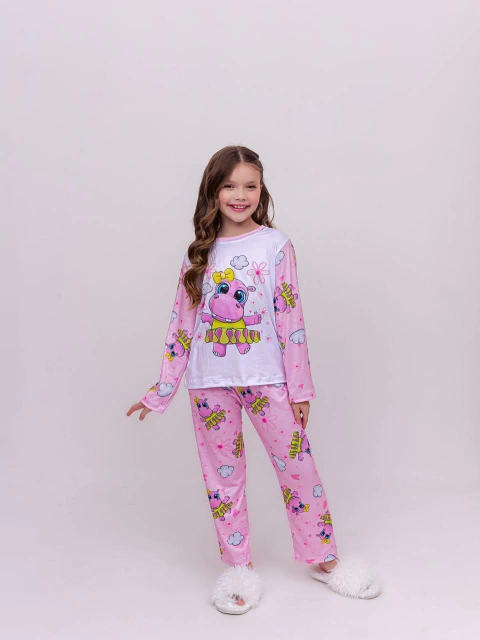PIJAMA MANGA LONGA E CALÇA HIPOPÓTAMO - comprar online