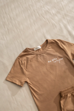 CONJUNTO "sou corajoso" OVERSIZED - CASTANHO - comprar online