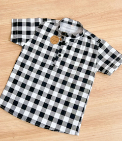 Bata gola padre Xadrez Preta - comprar online