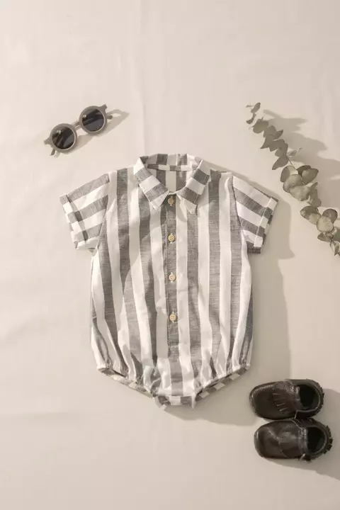 Romper listrado Preto - comprar online