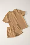 CONJUNTO MALHA TEXTURIZADA BLOCK - OVERSIZED - CAPUCCINO