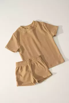 CONJUNTO MALHA TEXTURIZADA BLOCK - OVERSIZED - CAPUCCINO