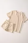 CONJUNTO MALHA TEXTURIZADA BLOCK - OVERSIZED - CREME - comprar online