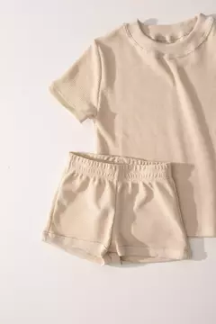 CONJUNTO MALHA TEXTURIZADA BLOCK - OVERSIZED - CREME na internet
