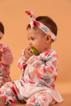 Macacão Agasalho com Babado Floral - comprar online