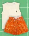 Conjunto tactel coqueiros laranja