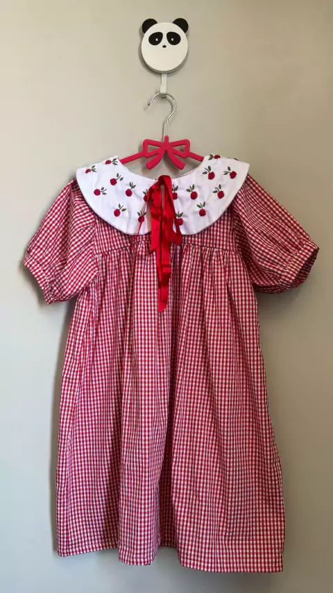 Vestido Vichy Cereja