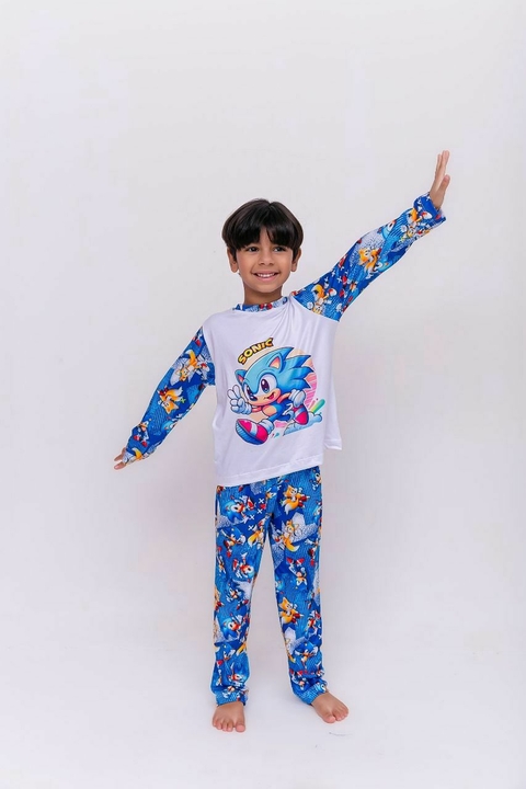 Pijama manga longa sonic