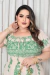 Vestido Longo Plus Size Ciganinha Ombro a Ombro Verde Bandeira - Maysa Grécia - BELLA AMORA